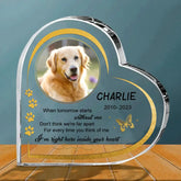 Plaque acrylique personnalisée en forme de cœur personnalisée pour les propriétaires d’animaux de compagnie - Photo personnalisée Je suis ici à l’intérieur de votre cœur